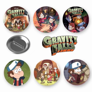 Набор закатный значков Gravity falls Гравити фолз 6 шт (ГФ00348)