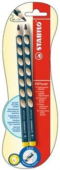 Олівець чорнографітний НВ для шульги STABILO easy graph, 2 шт у блістері