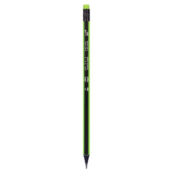Олівець графітовий YES 280594 HB Neon Stripes, трикутний з ластиком (24) /280594/