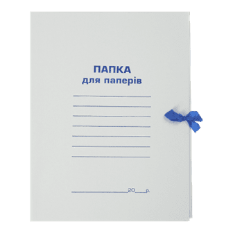 Папка картонна на зав'язках 0,41 BUROMAX 3357 цільнокроєна (50) /BM.3357/