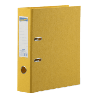 Папка-реєстратор А4 70мм BUROMAX 3001-08 ELITE двостороння, жовта (24) /BM.3001-08c/