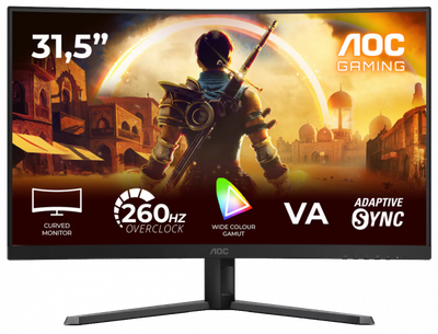 Монітор 31.5" aoc c32g42ze Black