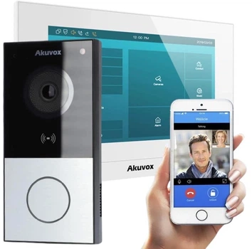 Комплект відеодомофону Akuvox C313W White/E12W