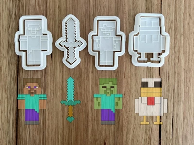 Набір форм для печива Майнкрафт Minecraft 4 шт
