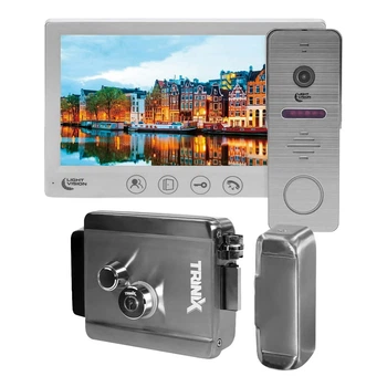 Комплект видеодомофона с электрозамком Light Vision AMSTERDAM FHD White + RIO FHD Grey