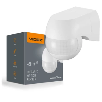 Датчик движения и освещенности VIDEX VL-SPW11W 220V 800W IP44 инфракрасный белый