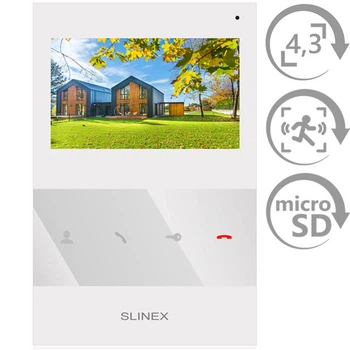 Видеодомофон с памятью Slinex SQ-04M white, экран 4.3"