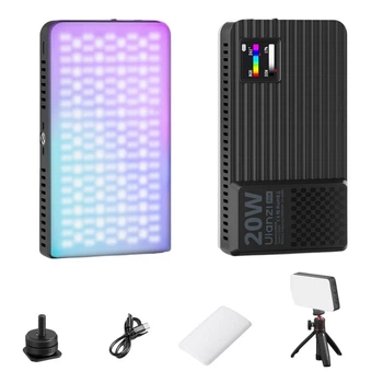 Портативне накамерне світло Ulanzi K20 RGB LED панель 20 Вт, 1800-9000K, CRI95+, 20 ефектів, 3300 мАг для блогерів L207