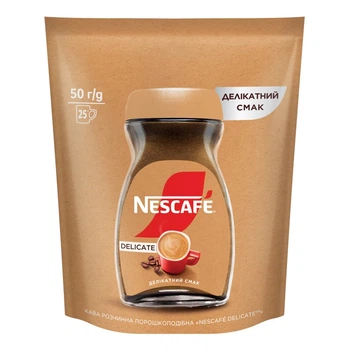 Кофе Nescafe Delicate растворимый порошкообразный 50 г. (8445291929661)