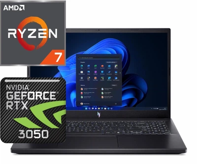 Ноутбук (2026) ігровий Acer Nitro V 15 Ryzen 7-7445HS/ 64GB / 1TB+1TB/ Win11x Licensed/ RTX3050 / 15,6" 165Hz