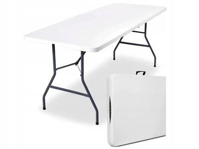 Складной садовый стол Ecarla 180x70x74 см, столешница из прочного пластика