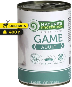 Вологий корм для собак Nature's Protection Натюр Протекшн з олениною консерва 400 г (4771317450937)