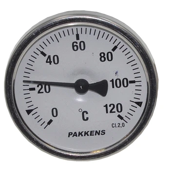 Термометр котла Pakkens (D63 мм / 0-120°C / со штуцером L48 мм), смар136