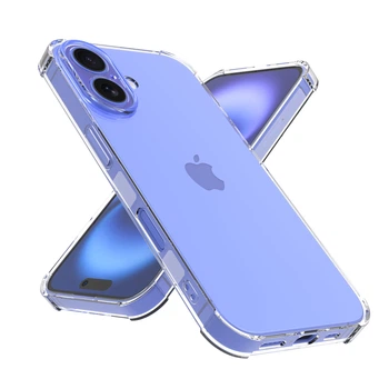 Прозорий ударостійкий силіконовий чохол для iPhone 16
