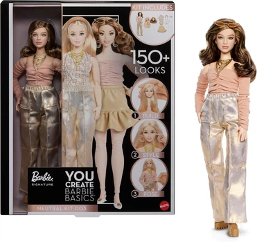 Набір Створи свою Базову ляльку Барбі Barbie Signature You Create Basics Neutral Kit 003 Customizable (JJX37) (JJX37)