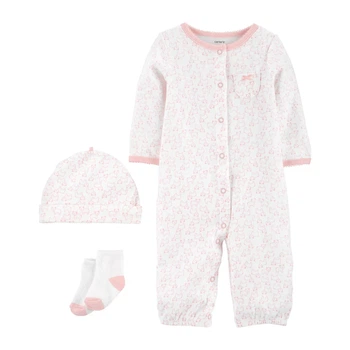 Комплект Carter's шапочка, шкарпетки, сліп-чоловічок для дівчинки 61-69 см (1L774910_6M)