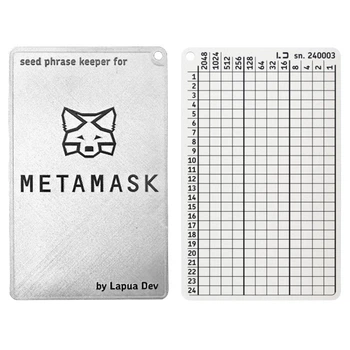 Мнемонічний планшет Lapua Seed phrase keeper for MetaMask 24 BIP39 слів 1 шт (LSPKM)