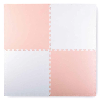 Килимок пазл RICOKIDS 60 × 60 см 4 елементи Персиково-білий 738201 (5903890628932)