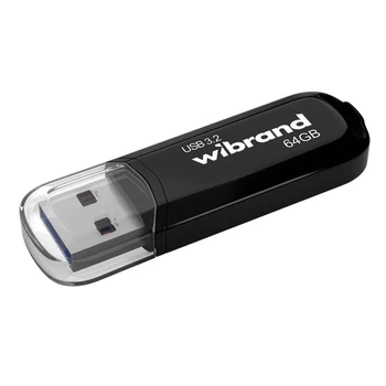 USB флеш накопитель Wibrand 64GB Marten Black USB 3.2 Gen 1
