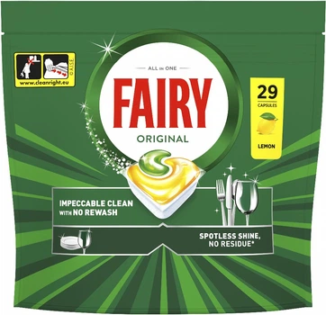 Капсули для посудомийних машин Fairy Original Все-в-1 29 шт (8006530115711)