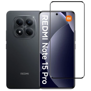 Защитное стекло Fiji Premium для Xiaomi Redmi Note 15 Pro закругленные края и полная проклейка черный