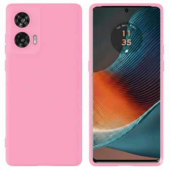Чехол Fiji Full Soft Premium для Motorola Edge 50 Fusion противоударный бампер с микрофиброй Pink