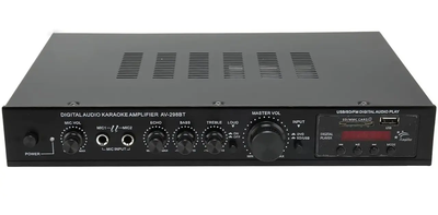 Підсилювач звука 2x200W Bluetooth + КАРАОКЕ 2мікрофони UKC AK-298BTB