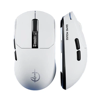 Миша бездротова ігрова Holy Sword M890 UltraLight Tri-Mode Esports PAW3311, 12000 DPI 2,4G+Bluetooth White