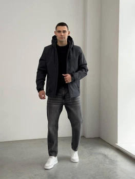 Чоловіча весняна демісезонна куртка M.A.D.I.S.S графіт 2XL