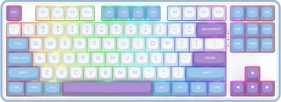 Klawiatura bezprzewodowa Redragon K707WBP-RGB-PRO StarBlade Mint Mambo USB/Bluetooth/Wireless Blue (6950376726056)