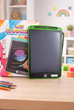 Планшет для рисования "WToys", цветной LCD экран, 10 дюймов, размер 17х26 см, стилус, зеленый