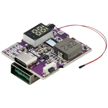 Модуль зарядки Li-Po, Li-ion с USB-A/USB type-C 22.5W A C Digital display - 562086