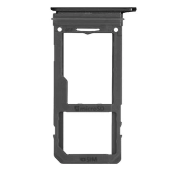 Тримач SIM-картки Samsung G955 Galaxy S8 Plus, З роз'ємом на карту пам'яті, Чорний - 164087