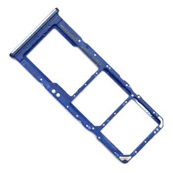Держатель SIM-карты Samsung A015 Galaxy A01, С разъемом на карту памяти, Синий - 207849