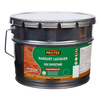 Лак поліуретановий паркетний WOOD LINE PROTEX глянцевий 9.3кг 10л