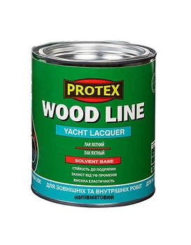 Лак поліуретановий яхтний WOOD LINE PROTEX напівматовий 0.65кг 700мл