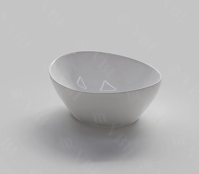 Умивальник накладний VBI PARMA WHITE 41,5×33,5×14,5 см, білий, керамічний, овальний