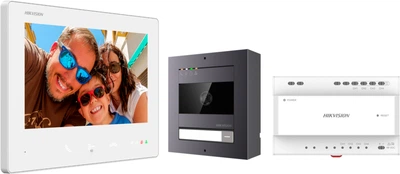 Zestaw wideodomofonowy Hikvision DS-KIS704EY/Aluminum