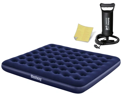 Materac dmuchany Bestway dwuosobowy z wbudowaną pompką elektryczną 203 x 183 x 22 cm 67004 (5903890606909)