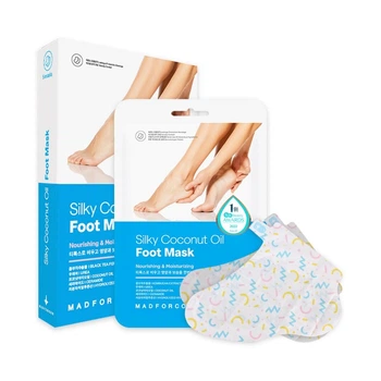Набір масок-шкарпеток для ніг Madforcos Silky Coconut Oil Foot Mask живильних 5 пар