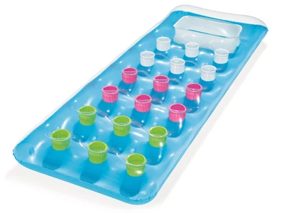 Materac plazowy Bestway z okienkiem 188 x 71 cm Niebieski 43040 (5908220473930)