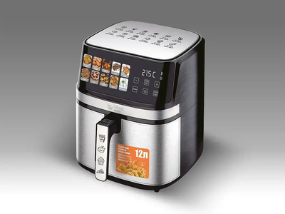 Аерофритюрниця BITEK BT-5384 12 л 4600 Вт 7-в-1 з конвекцією гарячого повітря, термостатом і таймером, мультипіч без олії для смаження, запікання та гриля
