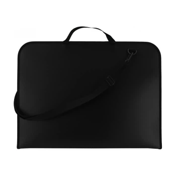 Папка - портфель Maxi А3 пластиковый на молнии, черный (MX30004)