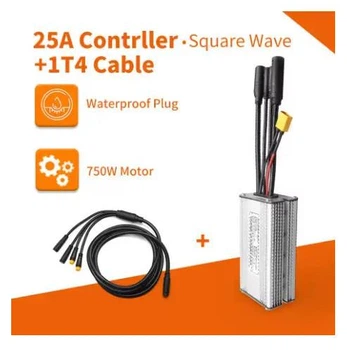 Контролер для мотор-колоса KUNTENG KT36/48V 25A 750W (WP — Вологостійкий) + кабель 1Т4