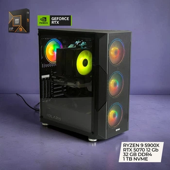 Игровой премиум ПК AMD Ryzen 9 5900X / NVIDIA RTX 5070 12 GB / 32 GB DDR4 / 1 TB SSD M2 NVME / ASUS PRIME AMD 570P / CHIEFTEC POLARIS 750W
