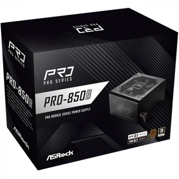 Блок живлення  ASRock PRO-850B 850W 80 PLUS Bronze Black (PRO-850B)