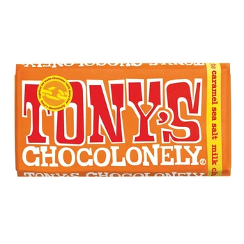 Молочный шоколад Tony's Chocolonely Caramel & Sea Salt Milk Chocolate Соленая Карамель 180г