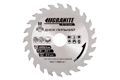 Диск пильний Granite 125 x 24T x 22.2 мм (5-12-524)