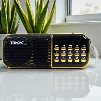 Радиоприемник BKK USB/MP3 B837 портативный с аккумулятором 18650