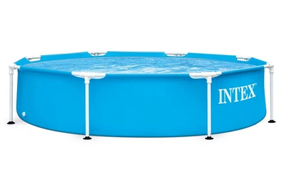 Бассейн каркасный INTEX Metal Frame Pool 28205, размер 244×51 см, объём воды 1828 литров.